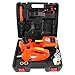 MOTORMAN TOOLS 12V DC 5.0T(11000 lbs) Electric Hydraulic Floor Jack & Inflator Pump & LED Light 3-in-1 Car Repair Tool Kit with Electric Impact Wrench
