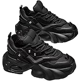 Summer Men's High-Top Sneakers: Durable Thick Sole Lace-Up Casual Shoes for Outdoor & Everyday Wear