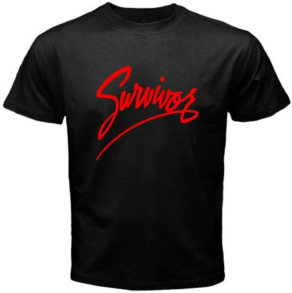 Survivor Rock Band Concert Tour Logo Men S Black T Shirt Size S To 3xl Amazon Co Uk Clothing