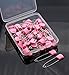 Waykino 50PCS Kids Pins Plastic Head Baby Safety Pins Safety Hold Clip Locking Infant Cloth Diaper(Pink)