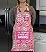 ThisWear Funny Retirement Gift I'm Retired You're Not Have Fun at Work Funny Aprons 3-Piece Cooking Apron Set with Oven Mitt and Pot Holder Funny Apron Pink Circle