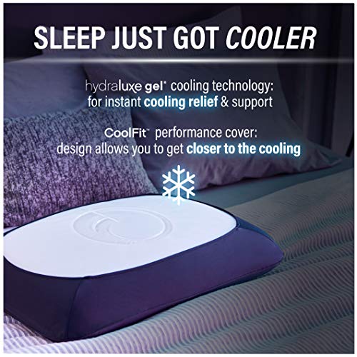 Comfort Revolution Hydraluxe+ Gel Cooling Memory Foam Pillow, White Pricepulse