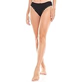 Tiij Womens Cotton Underwear Cheeky Bikini Panties Sexy Lace Trim Soft Stretch Medium Black Nude