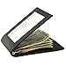 alpine swiss Men's Genuine Leather Spring Loaded Bifold Money Clip Wallet, Crosshatch Black, One Size