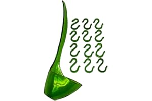 Green Indiana Harvest Princess Plastic Punch Bowl Ladle & 12 Matching Hooks