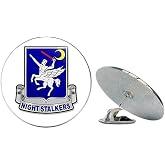 160th SOAR Night Stalkers Seal Shaped (Special ops Aviation Regiment) Metal 0.75" Lapel Hat Pin Tie Tack Pinback