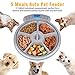 Casfuy 5-meals Automatic Cat Feeder – Auto Pet Feeder with Programmable Timer Dry and Wet Food Dispenser Voice Recorder & Speaker for Cat and Small Medium Dog Portion Control Dual Power Supply 5x240mlthumb 1