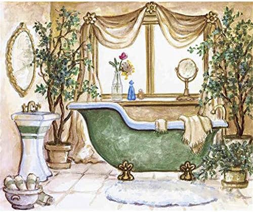 Diamond Painting Diy 5D Crystal Mosaic Bathroom Bathtub Embroidery 3D Cross Stitch Decorative Needlework Handmade Stamped Kit