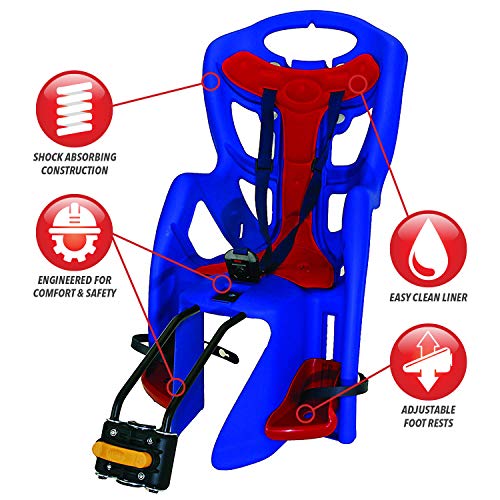 Bellelli Pepe Seatpost Mounted Baby Carrier, Red/Blue