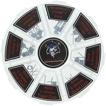 GTANG 8 in 1 Prebuilt Coils A1 Kanthal Wire 8 Different Heating Wires in Ferris Wheel Box Total 48 Pcs