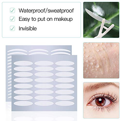 1920Pcs Invisible Single Side Fiber Double Eyelid Tape Stickers Perfect for Hooded, Droopy, Uneven, small eyes, or Mono-eyelids
