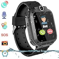 Kids Waterproof Smart Watch, Touch Screen Smartwatch for Boys Girls Students LBS Locator with 2 Way Call Voice Chat SOS Alarm Clock Camera Childrens Back to School Gift Compatible with iOS Android