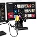 AUKEY Condenser Microphone, Studio microphone with XLR Female to 3.5mm Male Cable, Pop Filter, Shock Mount, Suspension Boom Scissor Arm Stand for PCs