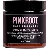 Pink Root Hair Products Curl Styling Paste for Curly, Wavy, and Kinky Hair - with Beeswax and Silk Amino Acids 4 oz