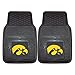 FANMATS 8870 Iowa Hawkeyes 2-Piece Heavy Duty Vinyl Car Mat Set, Front Row Floor Mats, All Weather Protection, Universal Fit, Deep Resevoir Design