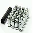 Muteki 41885C Chrome 12mm x 1.25mm Closed End Spline Drive Lug Nut Set with Key, (Set of 20)