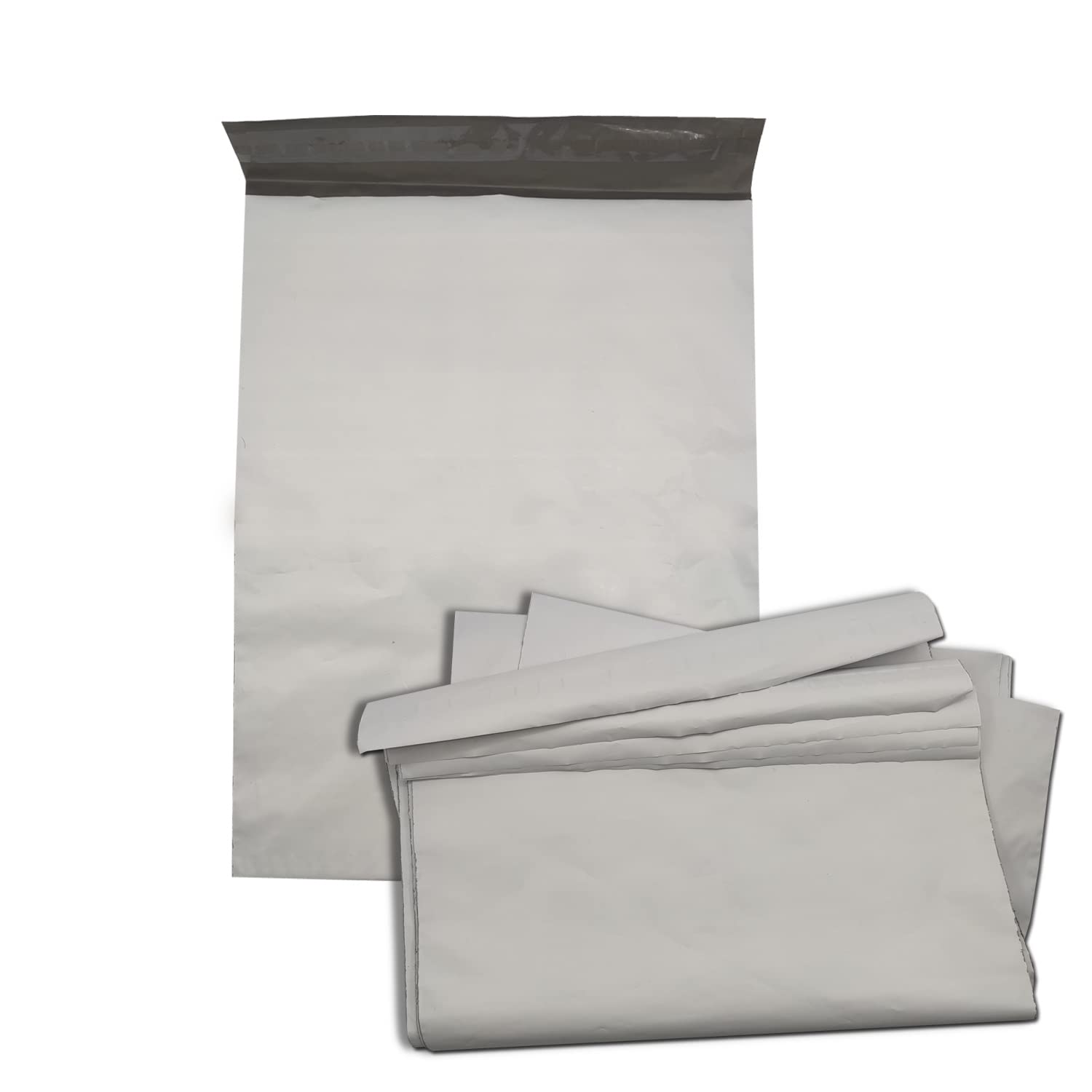 5pcs Strong Waterproof Mailing Postal Bags, Poly Self Seal Bags for Shipping, Posting, Packaging, Delivery Packing (White)