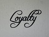 Loyalty Word Fancy Script Metal Wall Art