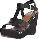 Steve Madden Women's Winley Black Sandal 8.5 M