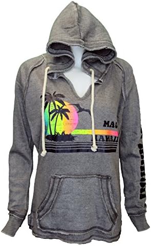 Maui Clothing Burnout Maui Vintage Sunset Hoodie (Large)