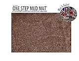 One Step Mud Mat Original Made in England 31W x 47L Large Brown Cotton Microfiber Indoor Floor Mat with Non Slip Backing Traps Mud and Dirt Perfect for Pets Excellent for High Traffic Areas