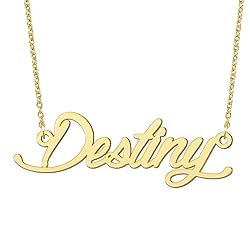 BYBWBL Destiny Name Pendant Necklace 18k Gold