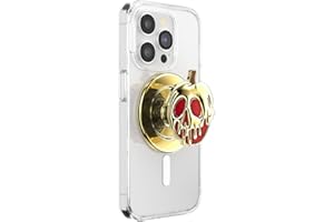 PopSockets Phone Grip for MagSafe with Kickstand, Magnetic Stand, Swappable Top, Secure Hold for iPhone MagSafe Cases, Phone & Tablet Grip, Disney - Enamel Poison Apple