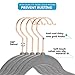 MOGI'S Premium Velvet Hangers - Pack of 50 - Gray - Copper/Rose Gold Hooks - Non-Slip, with Bonus Accessory Bar- Great for Suits, Pants, & Dresses (Gray)