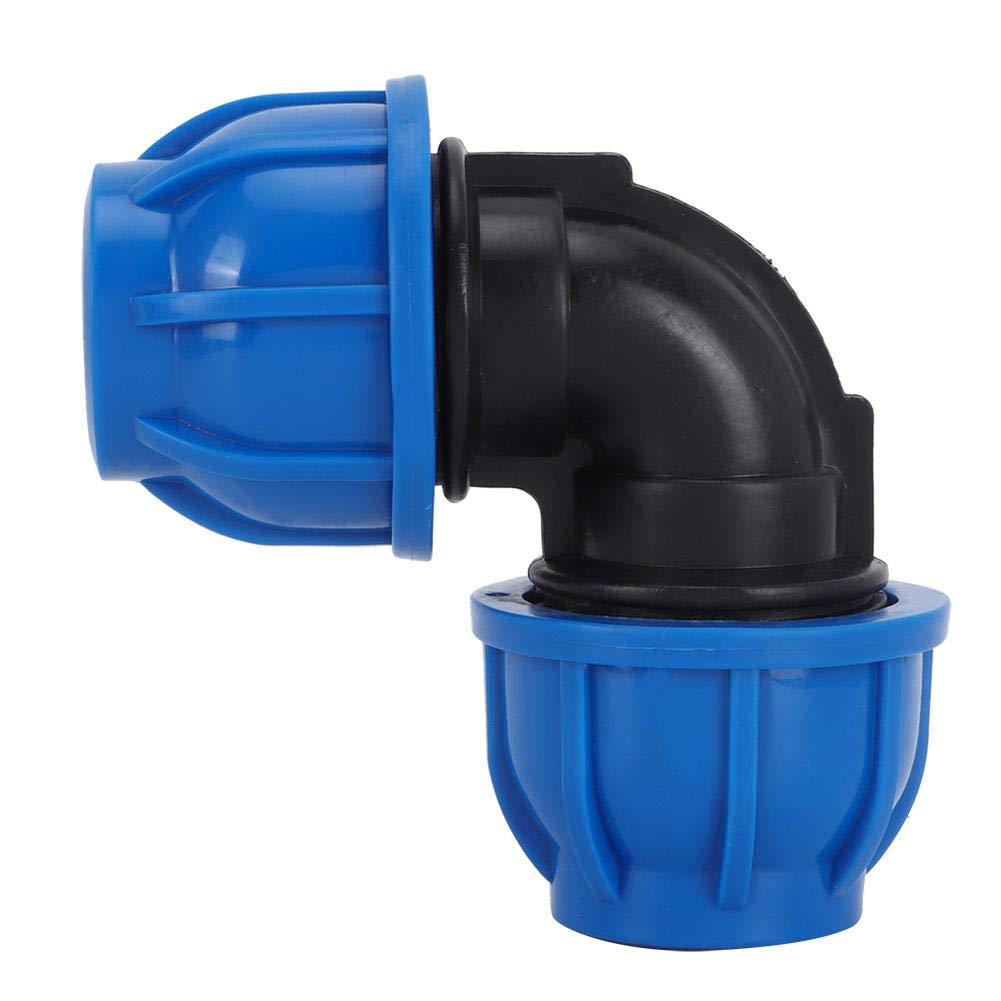 Hose Elbow Tube Fitting 4Pcs PE Plastic 32mm to 32mm Elbow Adapter Connector Water Pipe Fitting Accessories