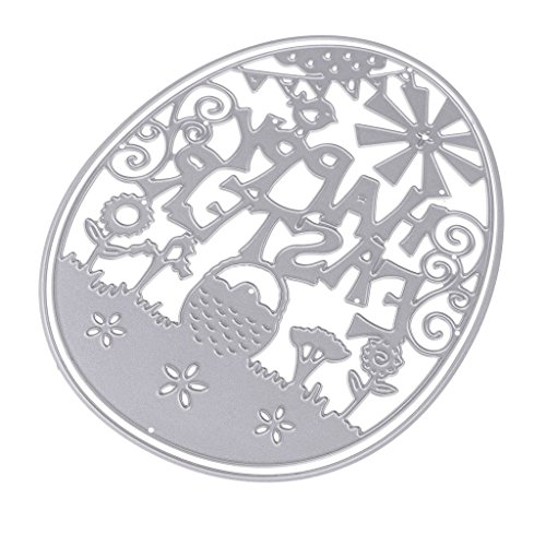 Easter Eggs Cutting Dies Stencil DIY Scrapbooking Photo Album Decor, Easter Greeting Card DIY Craft Die-cuts Stencils