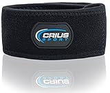Crius Sport Therapeutic Elbow Support Brace with Gel Pad, 2 Count | Tendonitis Pain Relief for Tennis & Golf Elbow or Overuse | Plus Bonus E Book, Carry Bag & Racket Dampener