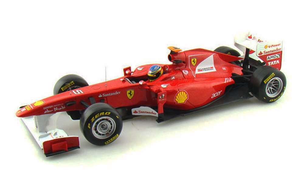 Mattel 2011 Ferrari 150° Italia F1 - F. Alonso #5, Red Hot Wheels W1073 - 1/18 Scale Diecast Model T