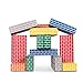 HAPPYMATY Cardboard Building Blocks Extra Thick 10 pcs Building Blocks Jumbo Bricks to Construction Wall and Deluxe Castle for Toddlers Boys Girls, Red
