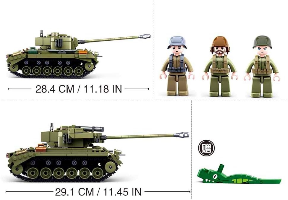 Sluban Wwii-m261 Pershing Medium Tank 2in1, Mehrfarbig - Image 5