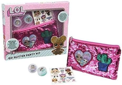 Giochi Preziosi LOL Surprise, Glitter Kit Party, Make Lol Tattoos with Glitter Effect, multi-coloured