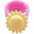 Smiling Face of the Sun Silicone Soap Mold, Sun Flower Chocolate Candy Mold Fondant Cake Decorating Tool Lotion Bar Polymer Clay Mould