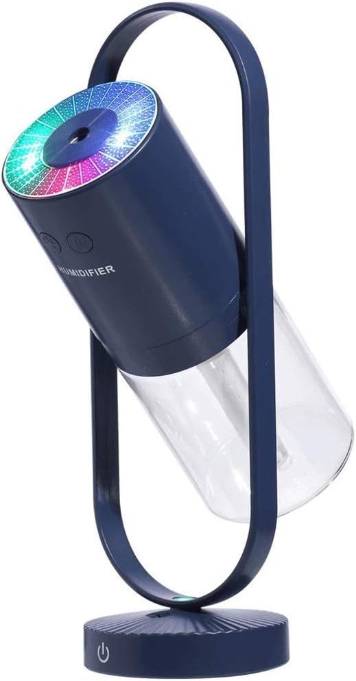 JoannaVI Humidifier Purifier 2 in 1 Humidifier Mini Cool Mist Magic Shadow 360° Rotating Air Purifier 200ML Ultrasonic Quiet 7 Colors LED Night Lights Projection for Home Car Office Travel Baby