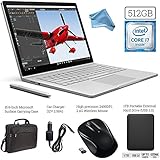 Microsoft Surface Book (512GB SSD, 16GB RAM, Intel 6th Gen Intel i7 + 1TB Portable External Hard Drive + Surface Carrying Case + Wireless Optical Mouse + Car Charger + DigitalAndMore Cloth