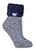 HEAT HOLDERS - Lounge Thermal Non Slip Bed Socks With Grip for Women (HHL06, 5-8 US)