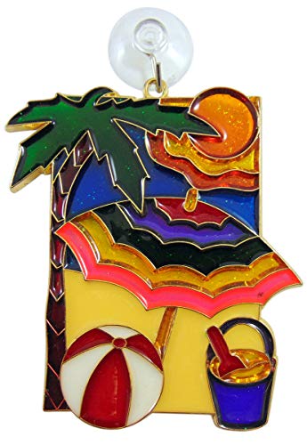 Westman Works Beach Scene Suncatcher Tropical Ornamental Window Decoration, 4 1/2 Inch