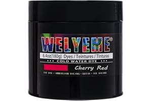 WELYEME Cold Water Dye, Tie Dye Powder, Fabric Dye Powder for Clothes (Cherry Red)