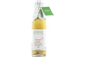 Patricia Quintana Passion Fruit Premium Dressing - Flavorful Artisanal Salad Dressing and Marinade, Made with Olive Oil. Perfect for salads, wraps, sandwiches, vegetables and more. (8 oz Bottle)