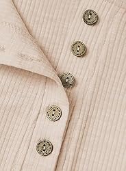 VICHYIE Womens Henley Long Sleeves Tunic Lace Tops