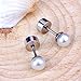 LUXU kisskids 316L Freshwater Pearl Stainless Steel Plug Earrings for Kids Teen Girls Women