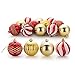 SANNO 30ct Christmas Balls, Delicate Painting & Glittering Shatterproof Christmas Ball Ornaments Decorative Hanging Christmas Ornaments Baubles Set for Xmas Tree