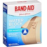 BAND-AID Adhesive Bandages, Water Block Large 10 Each (Pack of 6)