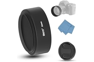 SIOTI 52mm Lens Hood, Matte Treatment Inside, Aluminum Material, Compatible with All Camera Lens S/C/N/F/O/P etc.(52mm)