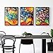 Cindere 3Pcs 7.9 x 11.8inch Oil Painting House Canvas Wall Art Landscape Painting Print on Canvas Wall Decoration Abstract Tree