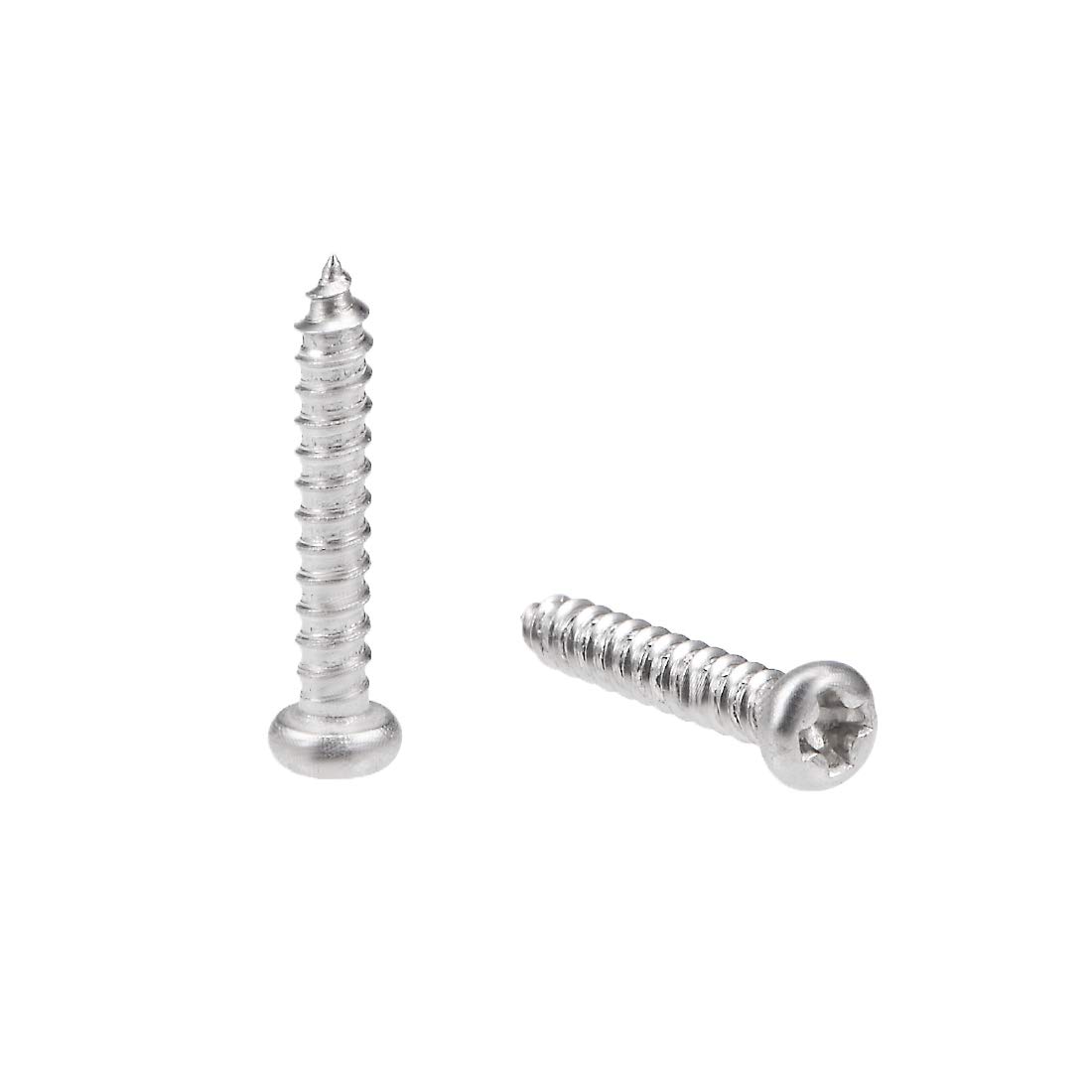 sourcing map 2x12mm Self Tapping Screws Phillips Pan Head Screw 316 Stainless Steel Fasteners Bolts 50Pcs
