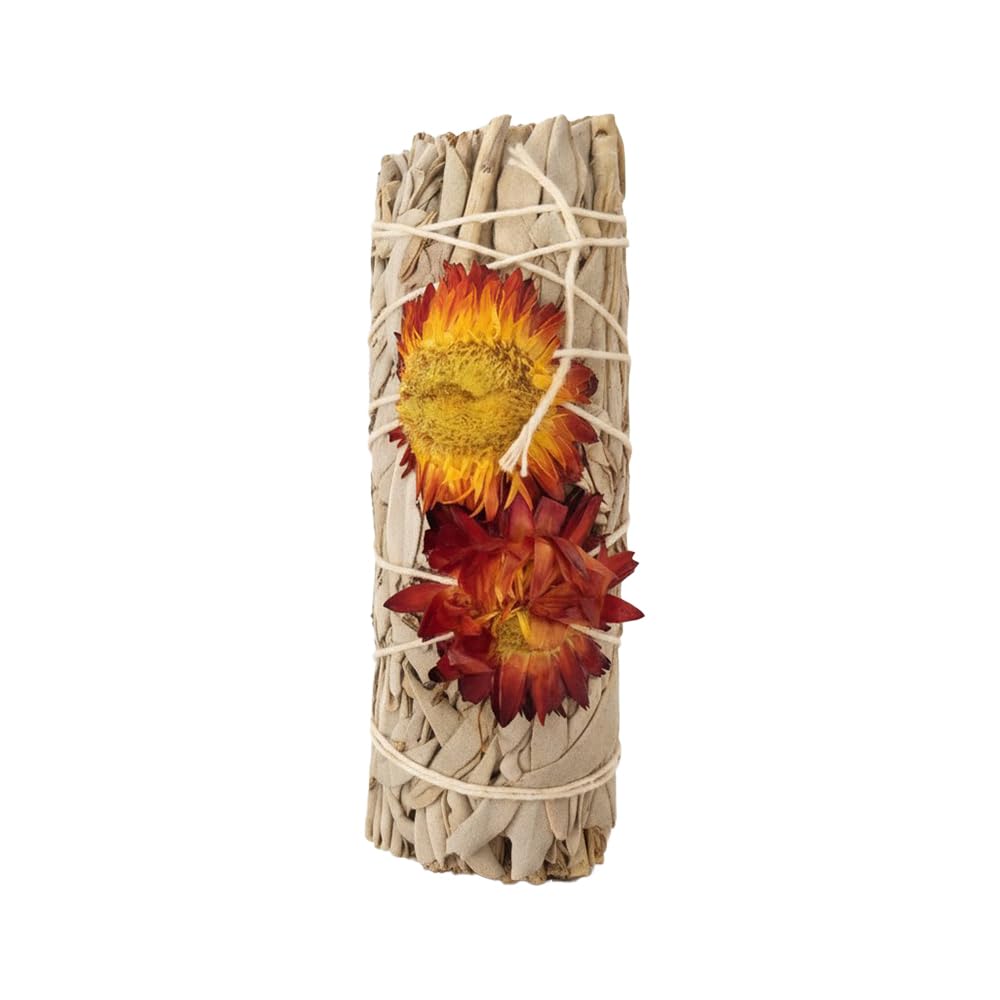 VIE Sage Smudge Stick 4" (White Sage and Red Sunflower 4") — image 1